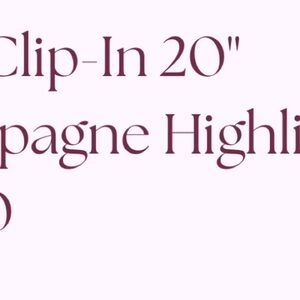 Champagne Highlight Clip-In Hair Extensions 20"
